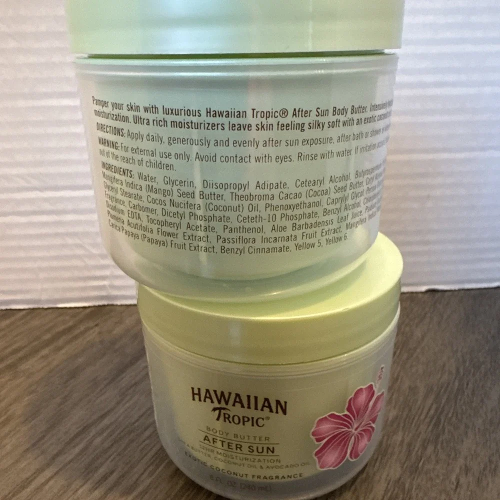 2 Hawaiian Tropic After Sun Body Butter with Coconut Oil, Beach Essentials,